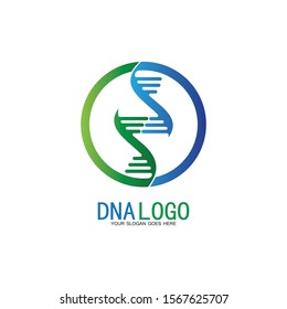 DNA vector logo design template.modern medical logotype.laboratory science icon symbol.colorful pharmacology sign-vector