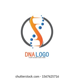 DNA vector logo design template.modern medical logotype.laboratory science icon symbol.colorful pharmacology sign-vector