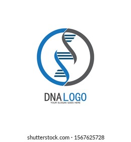 DNA vector logo design template.modern medical logotype.laboratory science icon symbol.colorful pharmacology sign-vector