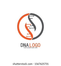 DNA vector logo design template.modern medical logotype.laboratory science icon symbol.colorful pharmacology sign-vector