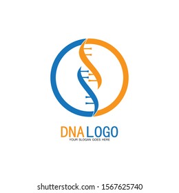 DNA vector logo design template.modern medical logotype.laboratory science icon symbol.colorful pharmacology sign-vector