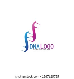 DNA vector logo design template.modern medical logotype.laboratory science icon symbol.colorful pharmacology sign-vector