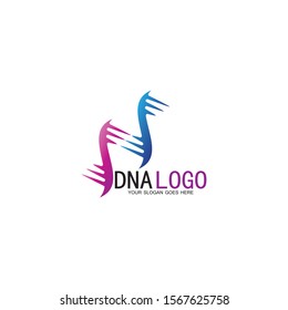 DNA vector logo design template.modern medical logotype.laboratory science icon symbol.colorful pharmacology sign-vector
