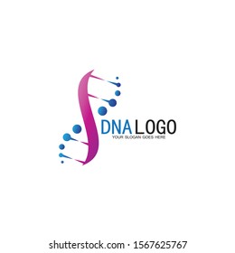 DNA vector logo design template.modern medical logotype.laboratory science icon symbol.colorful pharmacology sign-vector