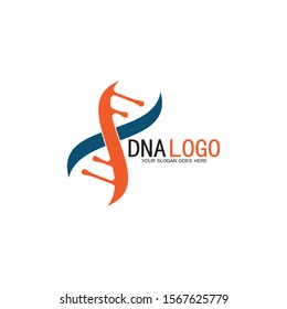 DNA vector logo design template.modern medical logotype.laboratory science icon symbol.colorful pharmacology sign-vector