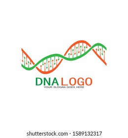 DNA vector logo design template.modern medical logotype.laboratory science icon symbol.colorful pharmacology sign-vector