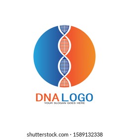 DNA vector logo design template.modern medical logotype.laboratory science icon symbol.colorful pharmacology sign-vector