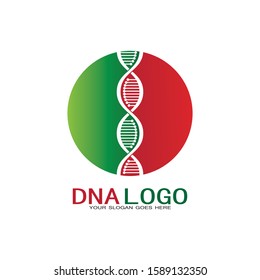 DNA vector logo design template.modern medical logotype.laboratory science icon symbol.colorful pharmacology sign-vector