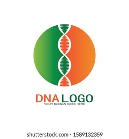 DNA vector logo design template.modern medical logotype.laboratory science icon symbol.colorful pharmacology sign-vector