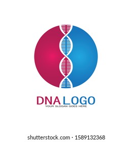 DNA vector logo design template.modern medical logotype.laboratory science icon symbol.colorful pharmacology sign-vector