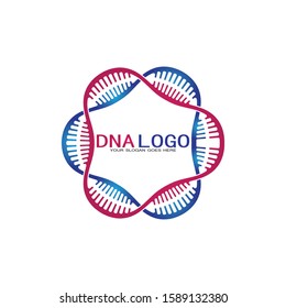 DNA vector logo design template.modern medical logotype.laboratory science icon symbol.colorful pharmacology sign-vector
