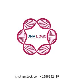 DNA vector logo design template.modern medical logotype.laboratory science icon symbol.colorful pharmacology sign-vector