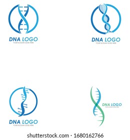 DNA vector logo design template.modern medical logotype.laboratory science icon symbol.colorful pharmacology sign-vector