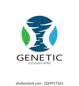 DNA vector logo design template.modern medical logotype.laboratory science icon symbol.colorful pharmacology sign-vector