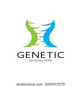 DNA vector logo design template.modern medical logotype.laboratory science icon symbol.colorful pharmacology sign-vector