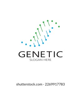 DNA vector logo design template.modern medical logotype.laboratory science icon symbol.colorful pharmacology sign-vector