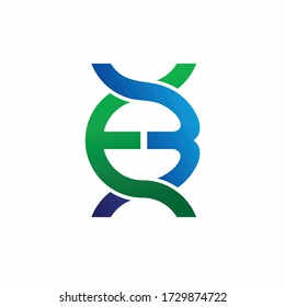 DNA vector logo, letter EB logo design