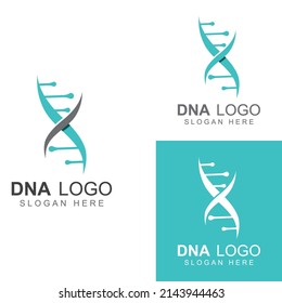 DNA Vector Logo. Modern Medical Logo, With Vector Design