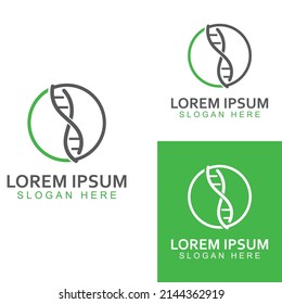 DNA-Vektorlogo. Modernes medizinisches Logo mit Vektordesign