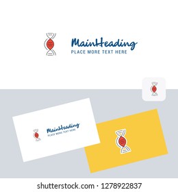 DNA vector logotype with business card template. Elegant corporate identity. - Vector