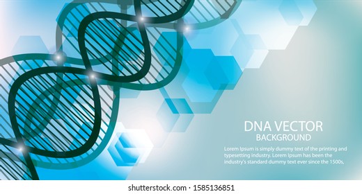 DNA vector medical background with blue color