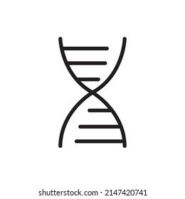 DNA vector silhouette for website symbol icon