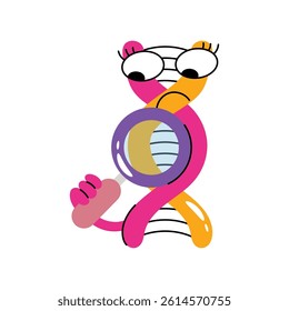 DNA vector Sticker. Eps 10 file