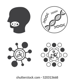 DNA and Virus icons