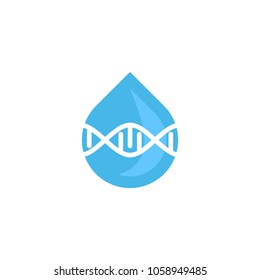 Dna Water Logo Icon Design