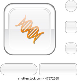 DNA white buttons. Vector illustration.