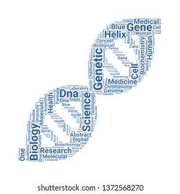 dna word cloud. tag cloud about dna