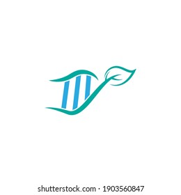 DNA,Genetic sign logo icon design vector illustration