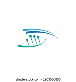 DNA,Genetic sign logo icon design vector illustration