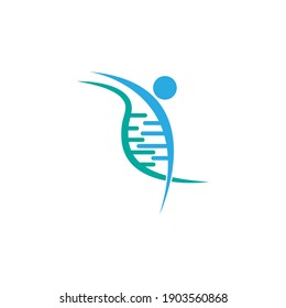 DNA,Genetic sign logo icon design vector illustration
