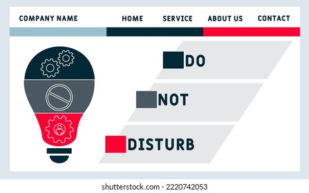 DND - Do Not Disturb acronym. business concept background.  vector illustration concept with keywords and icons. lettering illustration with icons for web banner, flyer, landing