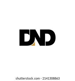 DND letter monogram logo design vector svg