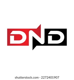 DND Monogram Initial Letters Logo Design svg