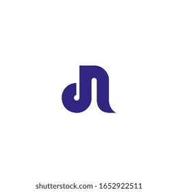 Diseño del logotipo de la letra DN/dn. diseño de icono de dn