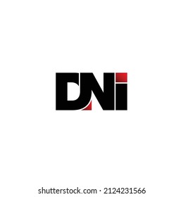 DNI letter monogram logo design vector