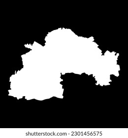 Dnipropetrovsk Oblast map, province of Ukraine. Vector illustration.