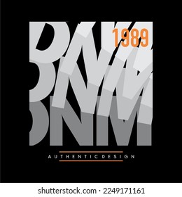 DNM 1989 Vector Illustration Letter Graphic Tshirt Apparel