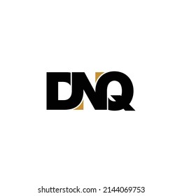 DNQ letter monogram logo design vector