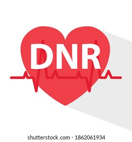 DNR (Do Not Resuscitate) Medical Concept- Vector Illustration