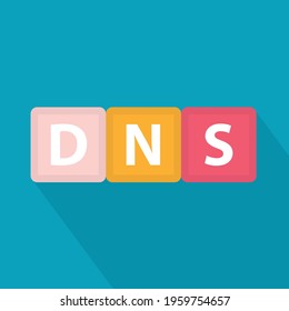 DNS (Domain Name System) concept- vector illustration