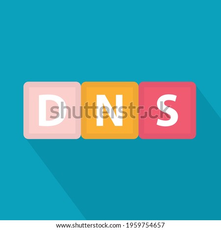 DNS (Domain Name System) concept- vector illustration
