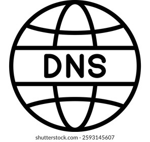 DNS Glyph Icon Design For Personal nad Commercial Use