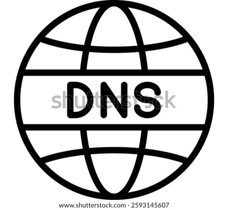 DNS Glyph Icon Design For Personal nad Commercial Use