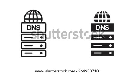 DNS icon Design Illustrations. editable web icons