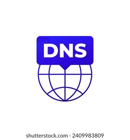 DNS icon, Domain Name System vector design