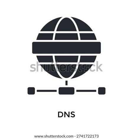 Dns Icon Glyph Style. Vector Illustration For Graphic Design